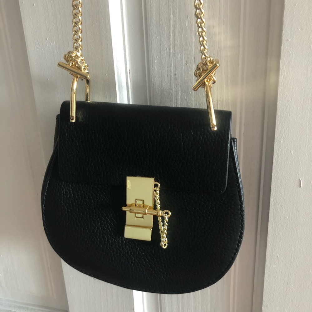 Designer Style Black Crossbody on Chain